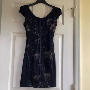 City Studio Little Black Lace Mini Dress SZ S